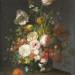 Still life with flowers in a glass vase